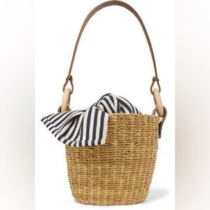 Muun | Seau Straw & Striped Bucket Bag